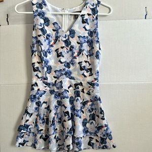 Xs multicolor flower peplum shirt